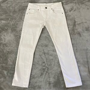 BCBG Maxazria Ricky White Cropped Jeans Size 28 Low-Rise Ankle Denim